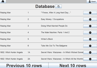 A Comic book database application that employed a multitude of software design patterns